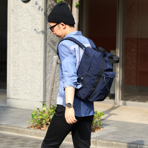  ANONYM CRAFTSMAN DESIGN 12H DAYPACK 66Hybrid生地 メンズ レディース リュックサック ブルー ネイビー 青色 ブランド デイパック バックパック 日本製 アノニムクラフツマンデザイン
