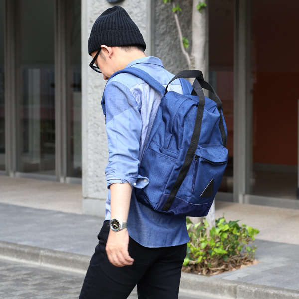 ANONYM CRAFTSMAN DESIGN セルスパンナイロン バックパック メンズ レディース ブルー ネイビー 青色 日本製 リュック ブランド ナイロン リュックサック デイパック おしゃれ 可愛い 高級 大人 通学 旅行 日帰り アノニムクラフツマンデザイン
