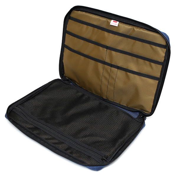 ANONYM CRAFTSMAN DESIGN セルスパンナイロンドキュメントケース クラッチバッグ ブルー ネイビー 青色 13インチ ノート パソコン PC A4 メンズ レディース バッグインバッグ ビジネス