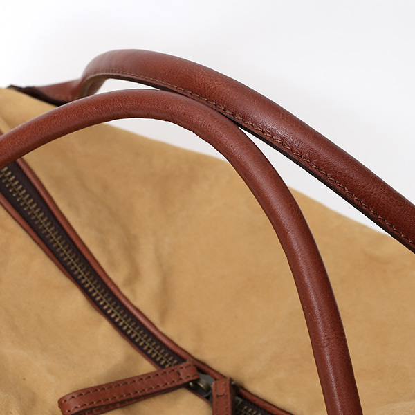  ボストンバッグ メンズ ベージュ 肌色 帆布 カバン 本革 旅行 鞄 レザー キャンバス レディース バッグ 大きい 大型 2泊 ボーデッサン(BEAU DESSIN)