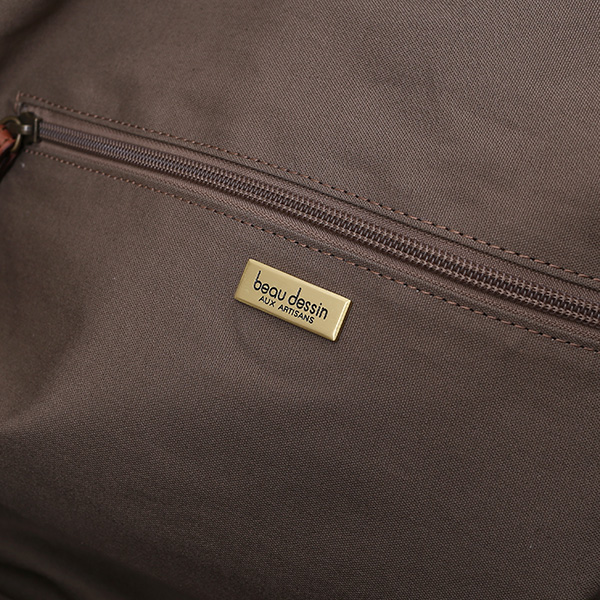  ボストンバッグ メンズ ベージュ 肌色 帆布 カバン 本革 旅行 鞄 レザー キャンバス レディース バッグ 大きい 大型 2泊 ボーデッサン(BEAU DESSIN)