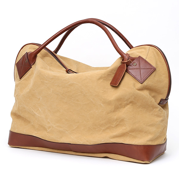  ボストンバッグ メンズ ベージュ 肌色 帆布 カバン 本革 旅行 鞄 レザー キャンバス レディース バッグ 大きい 大型 2泊 ボーデッサン(BEAU DESSIN)
