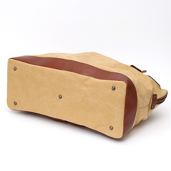  ボストンバッグ メンズ ベージュ 肌色 帆布 カバン 本革 旅行 鞄 レザー キャンバス レディース バッグ 大きい 大型 2泊 ボーデッサン(BEAU DESSIN)