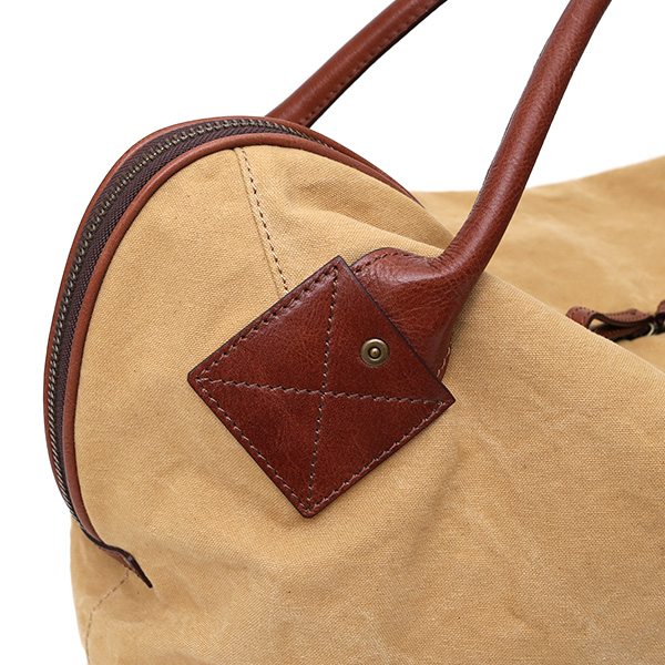  ボストンバッグ メンズ ベージュ 肌色 帆布 カバン 本革 旅行 鞄 レザー キャンバス レディース バッグ 大きい 大型 2泊 ボーデッサン(BEAU DESSIN)