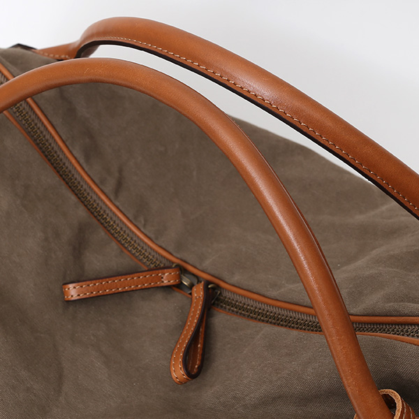  ボストンバッグ メンズ グリーン 緑色 帆布 カバン 本革 旅行 鞄 レザー キャンバス レディース バッグ 大きい 大型 2泊 ボーデッサン(BEAU DESSIN)