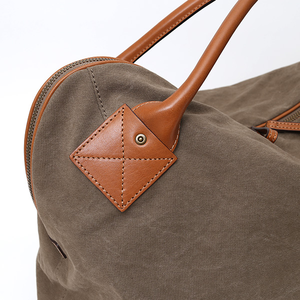  ボストンバッグ メンズ グリーン 緑色 帆布 カバン 本革 旅行 鞄 レザー キャンバス レディース バッグ 大きい 大型 2泊 ボーデッサン(BEAU DESSIN)