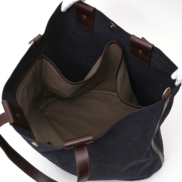  トートバッグ メンズ ブルー ネイビー 青色 本革 カバン レディース キャンバス 帆布 大きめ バッグ かわいい レザー 旅行 鞄 ボーデッサン(BEAU DESSIN)