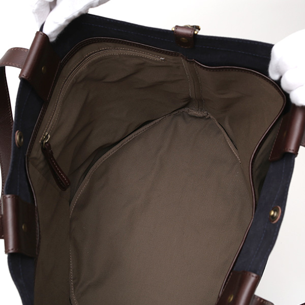  トートバッグ メンズ ブルー ネイビー 青色 本革 カバン レディース キャンバス 帆布 大きめ バッグ かわいい レザー 旅行 鞄 ボーデッサン(BEAU DESSIN)