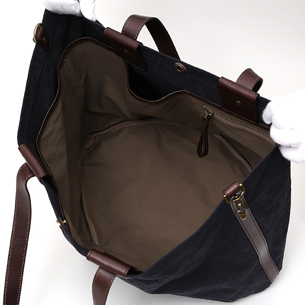  トートバッグ メンズ ブルー ネイビー 青色 本革 カバン レディース キャンバス 帆布 大きめ バッグ かわいい レザー 旅行 鞄 ボーデッサン(BEAU DESSIN)