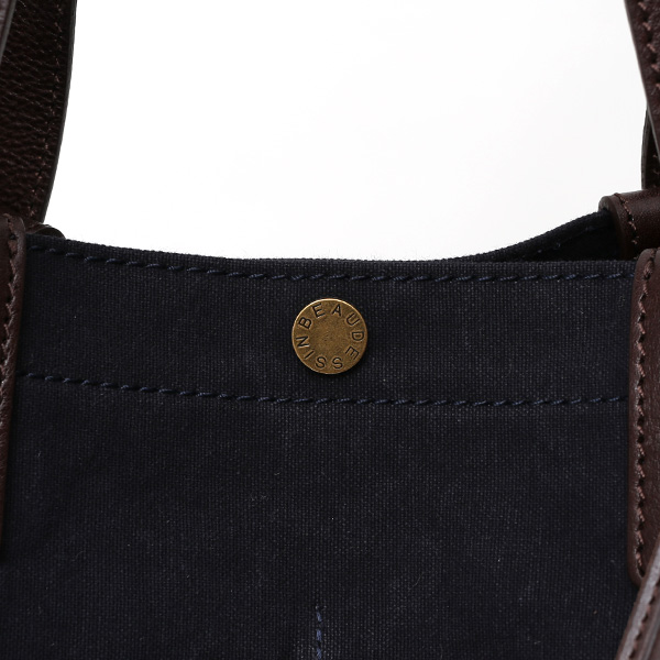  トートバッグ メンズ ブルー ネイビー 青色 本革 カバン レディース キャンバス 帆布 大きめ バッグ かわいい レザー 旅行 鞄 ボーデッサン(BEAU DESSIN)