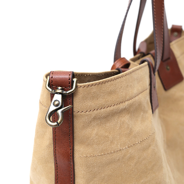  トートバッグ メンズ ベージュ 肌色 本革 カバン レディース キャンバス 帆布 大きめ バッグ かわいい レザー 旅行 鞄 ボーデッサン(BEAU DESSIN)