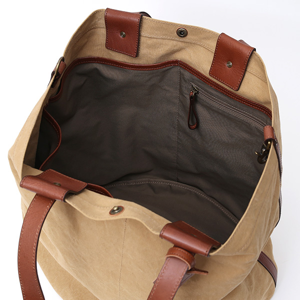  トートバッグ メンズ ベージュ 肌色 本革 カバン レディース キャンバス 帆布 大きめ バッグ かわいい レザー 旅行 鞄 ボーデッサン(BEAU DESSIN)