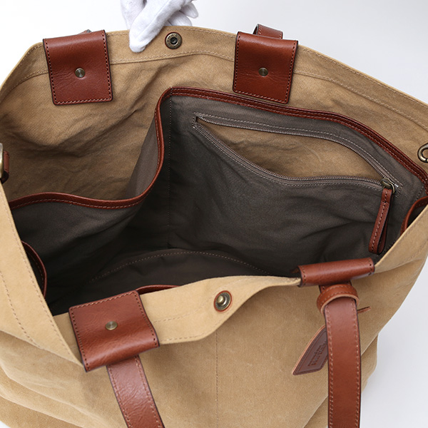  トートバッグ メンズ ベージュ 肌色 本革 カバン レディース キャンバス 帆布 大きめ バッグ かわいい レザー 旅行 鞄 ボーデッサン(BEAU DESSIN)