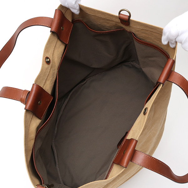  トートバッグ メンズ ベージュ 肌色 本革 カバン レディース キャンバス 帆布 大きめ バッグ かわいい レザー 旅行 鞄 ボーデッサン(BEAU DESSIN)