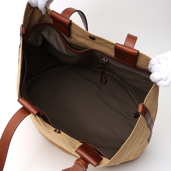  トートバッグ メンズ ベージュ 肌色 本革 カバン レディース キャンバス 帆布 大きめ バッグ かわいい レザー 旅行 鞄 ボーデッサン(BEAU DESSIN)