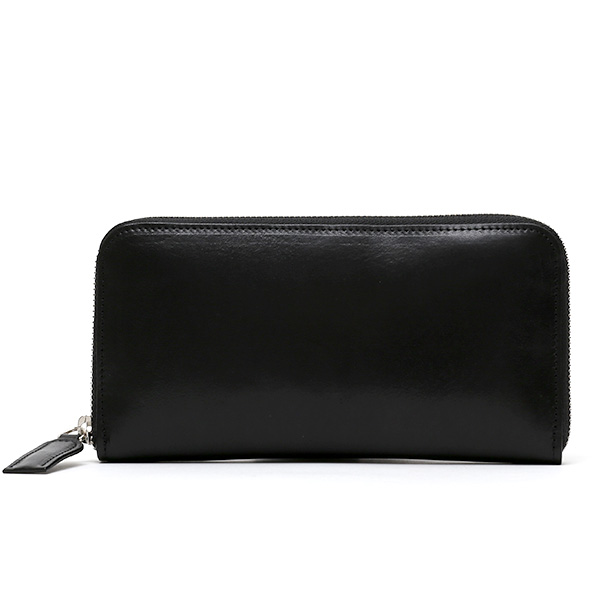 ボーデッサン(BEAU DESSIN) ラウンドファスナー レザー ロングウォレット 長財布 ブラック