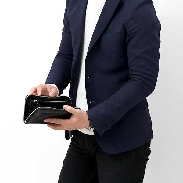  長財布 メンズ 本革 ラウンドファスナー ブラック 黒 黒色 財布 レザー 日本製 レディース 大容量 サイフ 小銭入れあり ボーデッサン(BEAU DESSIN)