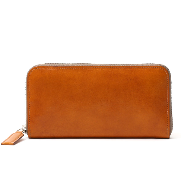【2～4営業日内に発送】ボーデッサン(BEAU DESSIN) ラウンドファスナー レザー ロングウォレット 長財布 キャメル