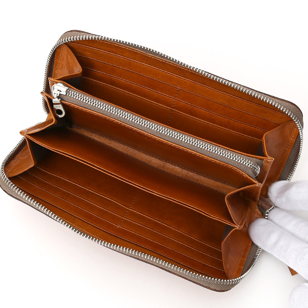  長財布 メンズ 本革 ラウンドファスナー キャメル ブラウン 茶 茶色 財布 レザー 日本製 レディース 大容量 サイフ 小銭入れあり ボーデッサン(BEAU DESSIN)