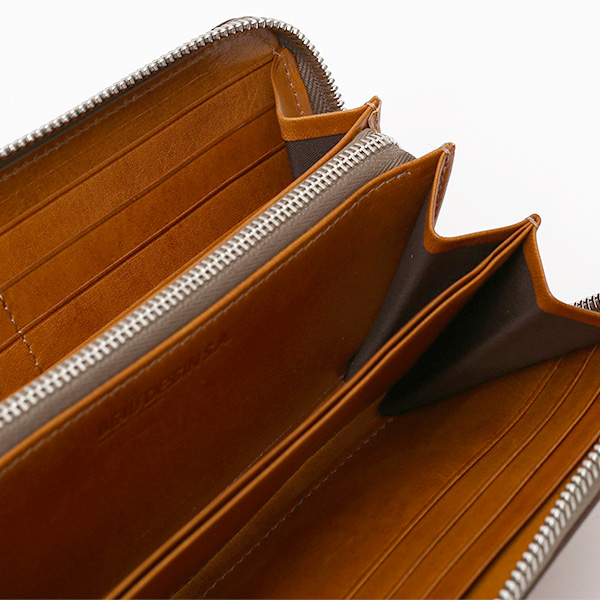  長財布 メンズ 本革 ラウンドファスナー キャメル ブラウン 茶 茶色 財布 レザー 日本製 レディース 大容量 サイフ 小銭入れあり ボーデッサン(BEAU DESSIN)