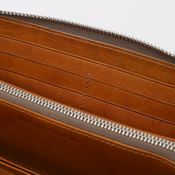  長財布 メンズ 本革 ラウンドファスナー キャメル ブラウン 茶 茶色 財布 レザー 日本製 レディース 大容量 サイフ 小銭入れあり ボーデッサン(BEAU DESSIN)