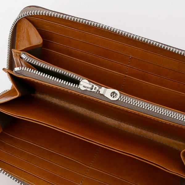  長財布 メンズ 本革 ラウンドファスナー キャメル ブラウン 茶 茶色 財布 レザー 日本製 レディース 大容量 サイフ 小銭入れあり ボーデッサン(BEAU DESSIN)