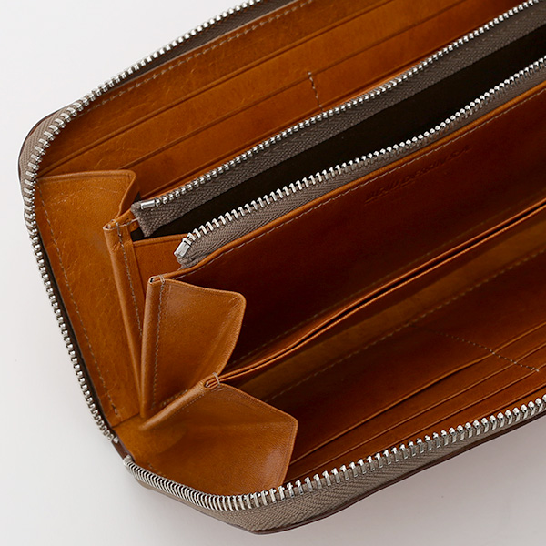  長財布 メンズ 本革 ラウンドファスナー キャメル ブラウン 茶 茶色 財布 レザー 日本製 レディース 大容量 サイフ 小銭入れあり ボーデッサン(BEAU DESSIN)