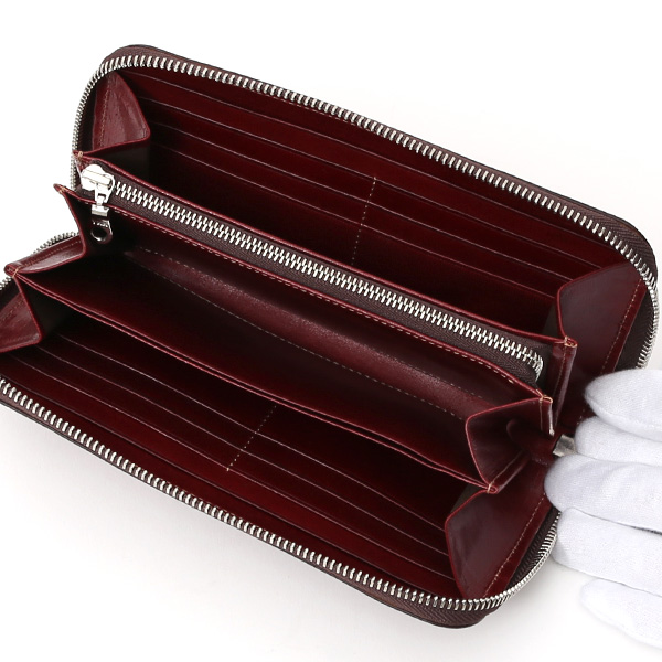  長財布 メンズ 本革 ラウンドファスナー レッド ワイン 赤色 財布 レザー 日本製 レディース 大容量 サイフ 小銭入れあり ボーデッサン(BEAU DESSIN)