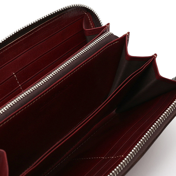  長財布 メンズ 本革 ラウンドファスナー レッド ワイン 赤色 財布 レザー 日本製 レディース 大容量 サイフ 小銭入れあり ボーデッサン(BEAU DESSIN)