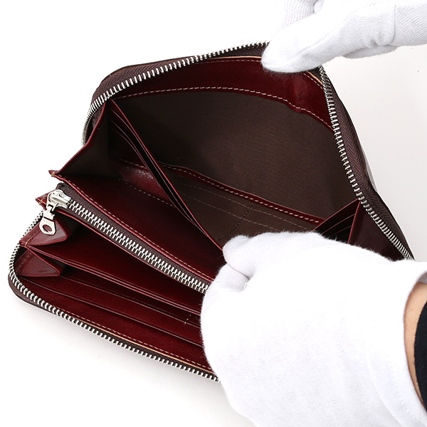  長財布 メンズ 本革 ラウンドファスナー レッド ワイン 赤色 財布 レザー 日本製 レディース 大容量 サイフ 小銭入れあり ボーデッサン(BEAU DESSIN)