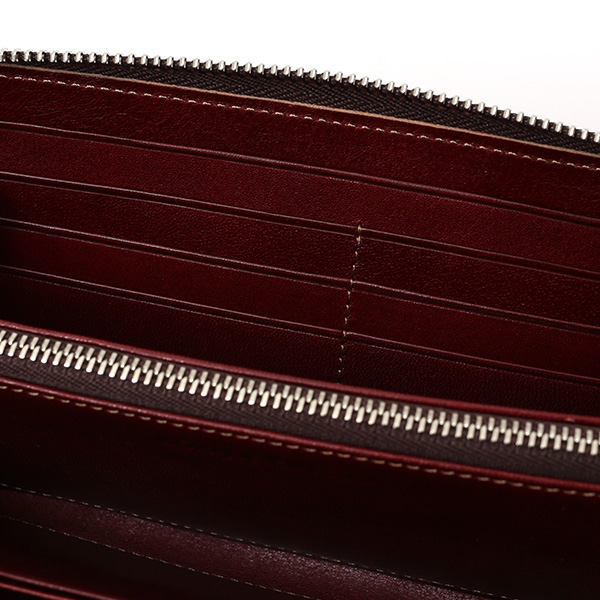  長財布 メンズ 本革 ラウンドファスナー レッド ワイン 赤色 財布 レザー 日本製 レディース 大容量 サイフ 小銭入れあり ボーデッサン(BEAU DESSIN)