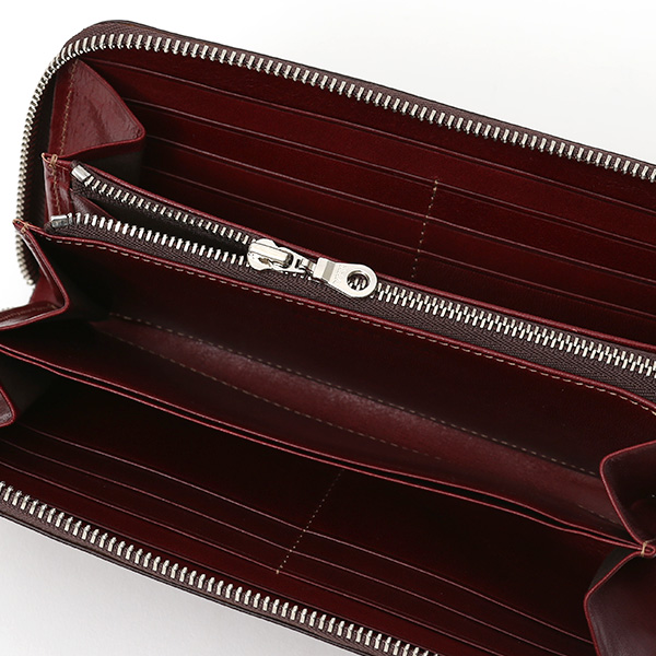  長財布 メンズ 本革 ラウンドファスナー レッド ワイン 赤色 財布 レザー 日本製 レディース 大容量 サイフ 小銭入れあり ボーデッサン(BEAU DESSIN)