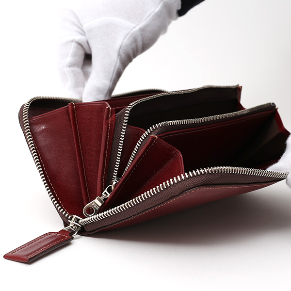  長財布 メンズ 本革 ラウンドファスナー レッド ワイン 赤色 財布 レザー 日本製 レディース 大容量 サイフ 小銭入れあり ボーデッサン(BEAU DESSIN)