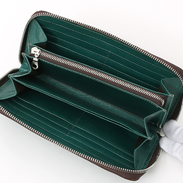 長財布 メンズ 本革 ラウンドファスナー グリーン 緑色 財布 レザー 日本製 レディース 大容量 サイフ 小銭入れあり ボーデッサン(BEAU DESSIN)