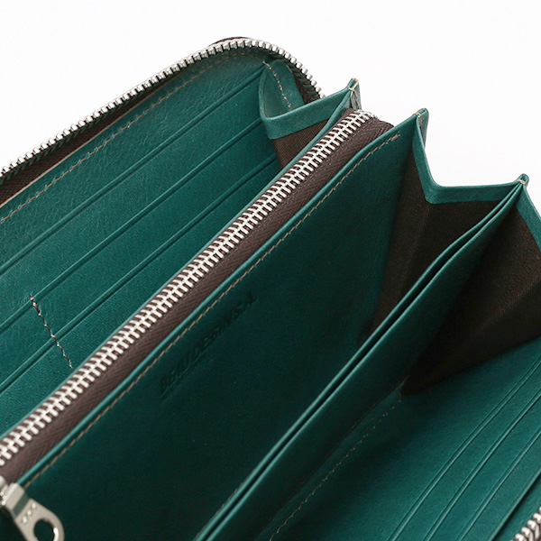 長財布 メンズ 本革 ラウンドファスナー グリーン 緑色 財布 レザー 日本製 レディース 大容量 サイフ 小銭入れあり ボーデッサン(BEAU DESSIN)