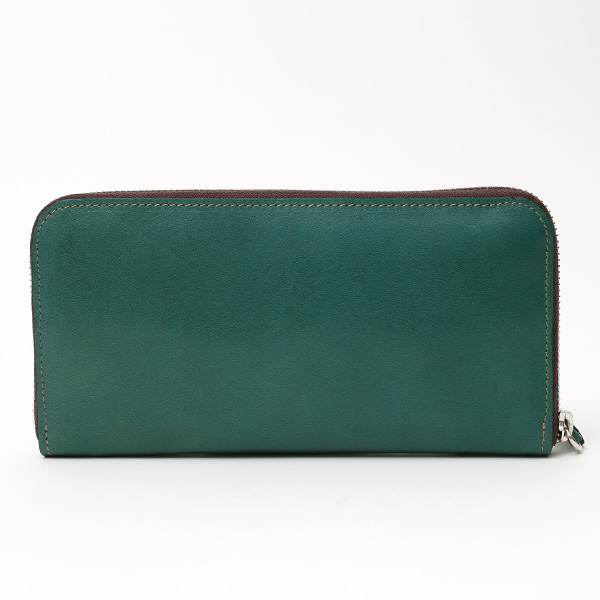 長財布 メンズ 本革 ラウンドファスナー グリーン 緑色 財布 レザー 日本製 レディース 大容量 サイフ 小銭入れあり ボーデッサン(BEAU DESSIN)