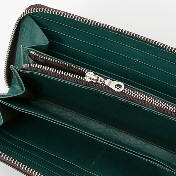 長財布 メンズ 本革 ラウンドファスナー グリーン 緑色 財布 レザー 日本製 レディース 大容量 サイフ 小銭入れあり ボーデッサン(BEAU DESSIN)