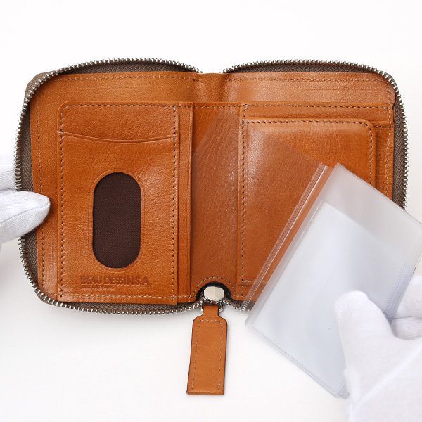  二つ折り 財布 メンズ 本革 レザー キャメル ブラウン 茶 茶色 日本製 サイフ レディース 大容量 財布 小銭入れあり かわいい ボーデッサン(BEAU DESSIN)