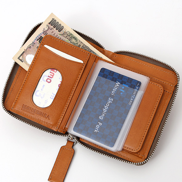  二つ折り 財布 メンズ 本革 レザー キャメル ブラウン 茶 茶色 日本製 サイフ レディース 大容量 財布 小銭入れあり かわいい ボーデッサン(BEAU DESSIN)