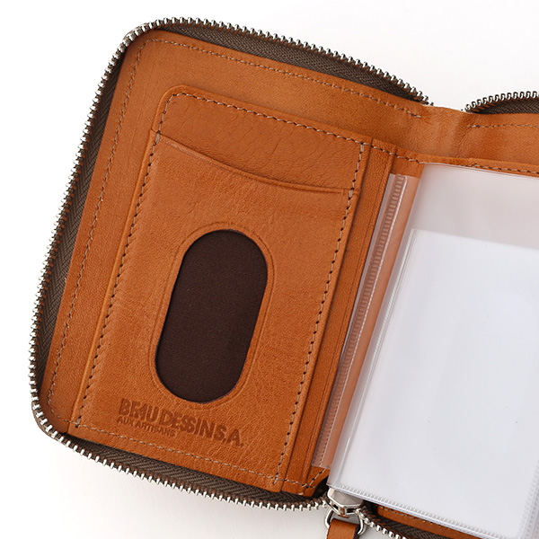  二つ折り 財布 メンズ 本革 レザー キャメル ブラウン 茶 茶色 日本製 サイフ レディース 大容量 財布 小銭入れあり かわいい ボーデッサン(BEAU DESSIN)
