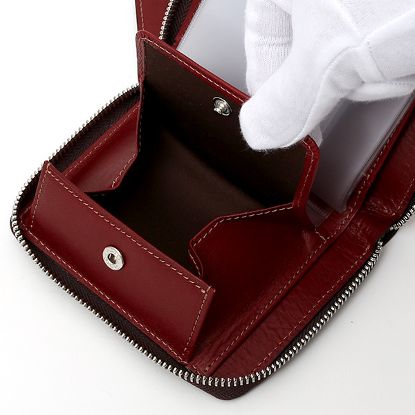  二つ折り 財布 メンズ 本革 レザー レッド ワイン 赤色 日本製 サイフ レディース 大容量 財布 小銭入れあり かわいい ボーデッサン(BEAU DESSIN)