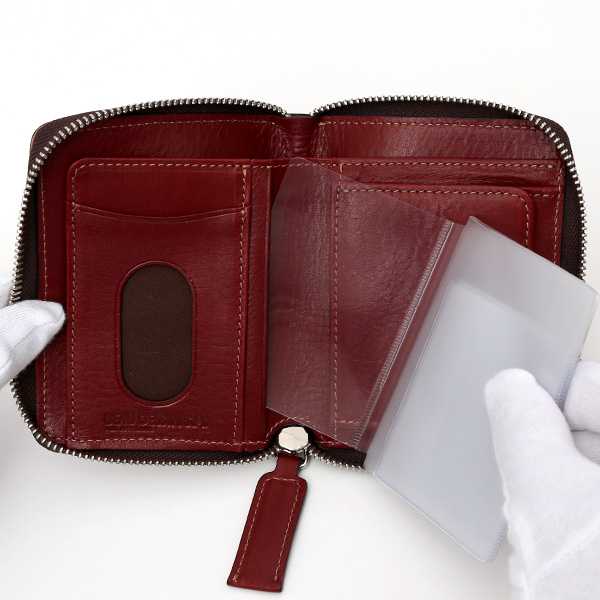  二つ折り 財布 メンズ 本革 レザー レッド ワイン 赤色 日本製 サイフ レディース 大容量 財布 小銭入れあり かわいい ボーデッサン(BEAU DESSIN)