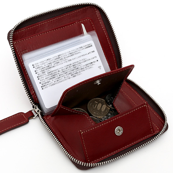  二つ折り 財布 メンズ 本革 レザー レッド ワイン 赤色 日本製 サイフ レディース 大容量 財布 小銭入れあり かわいい ボーデッサン(BEAU DESSIN)