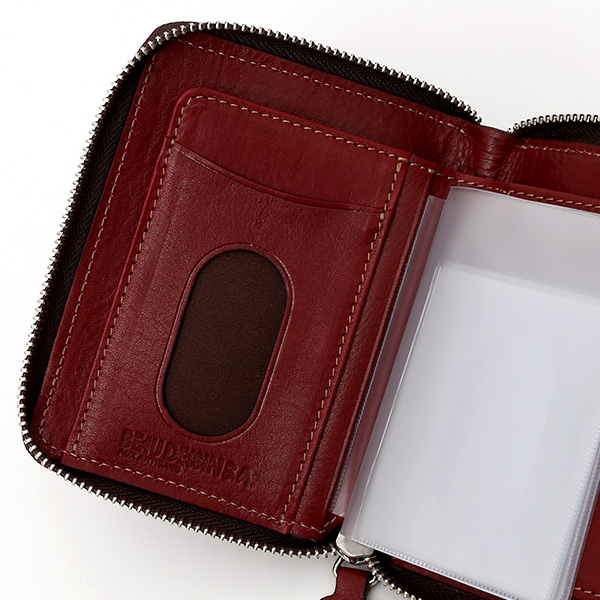  二つ折り 財布 メンズ 本革 レザー レッド ワイン 赤色 日本製 サイフ レディース 大容量 財布 小銭入れあり かわいい ボーデッサン(BEAU DESSIN)