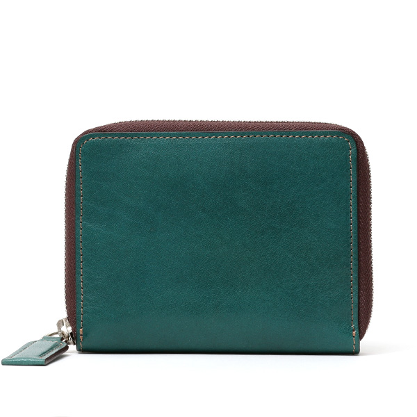 ボーデッサン(BEAU DESSIN) レザー ウォレット 二つ折り財布 ミッドナイトグリーン