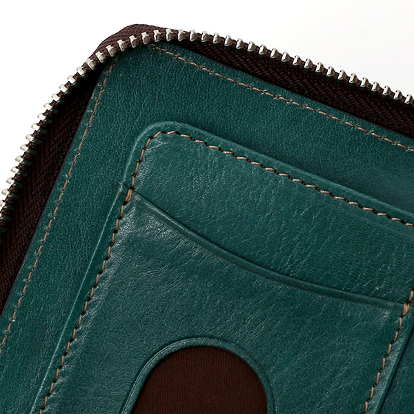  二つ折り 財布 メンズ 本革 レザー グリーン 緑色 日本製 サイフ レディース 大容量 財布 小銭入れあり かわいい ボーデッサン(BEAU DESSIN)
