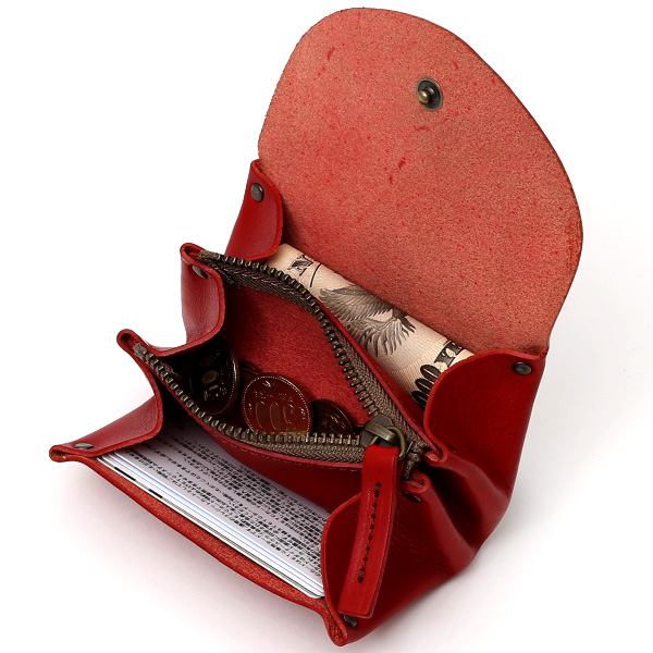  小銭入れ メンズ コインケース  レッド ワイン 赤色 本革 レザー 財布 日本製 レディース かわいい サイフ 大容量 大きい ボーデッサン(BEAU DESSIN)