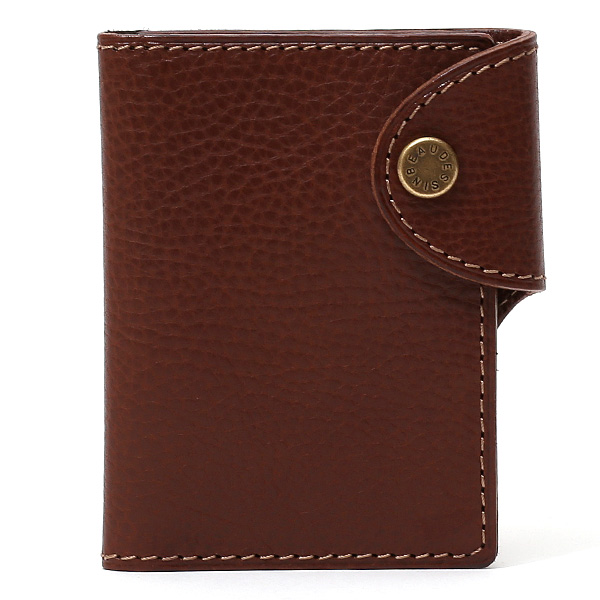 ボーデッサン(BEAU DESSIN) レザー パスケース カードケース チョコ