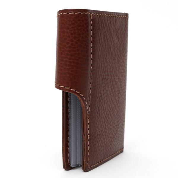  パスケース メンズ 定期入れ レディース チョコ ブラウン 茶 茶色 本革 レザー カードケース 日本製 二つ折り 折りたたみ スナップボタン ボーデッサン(BEAU DESSIN)