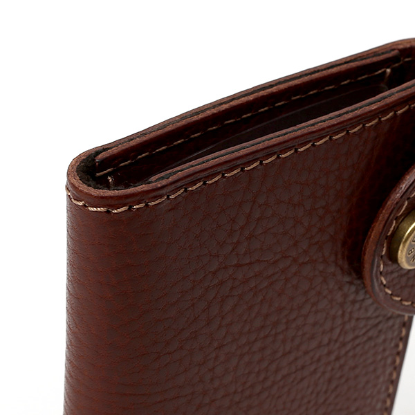  パスケース メンズ 定期入れ レディース チョコ ブラウン 茶 茶色 本革 レザー カードケース 日本製 二つ折り 折りたたみ スナップボタン ボーデッサン(BEAU DESSIN)